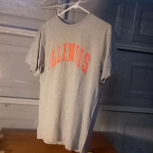 Illinois short-sleeve shirt Gray made by Red oak sportswear medium